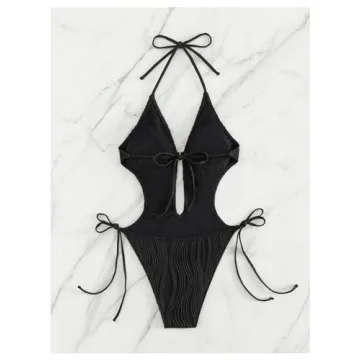 Verdusa Women's Tie Side Halter Swimsuit for Stylish Summer