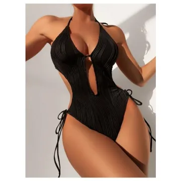 Verdusa Women's Tie Side Halter Swimsuit for Stylish Summer