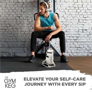 THE GYM KEG 74oz Large Water Bottle with Carrier