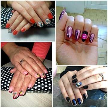 iFancer Nail Stickers Water Transfer Nail Art Decals Trendy Manicure Full Nail Wraps Women Girls Fingers Toes Nail Tattoo Decoration Punk Red Kiss Lips Sexy Girls Pattern Design Nail Art Supplies