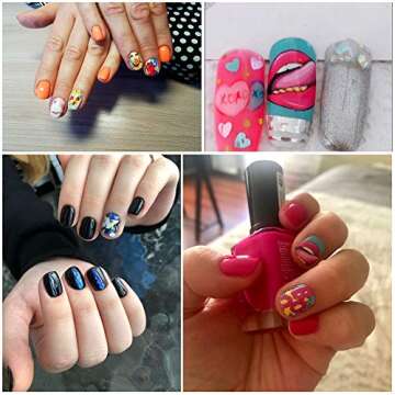 iFancer Nail Stickers Water Transfer Nail Art Decals Trendy Manicure Full Nail Wraps Women Girls Fingers Toes Nail Tattoo Decoration Punk Red Kiss Lips Sexy Girls Pattern Design Nail Art Supplies