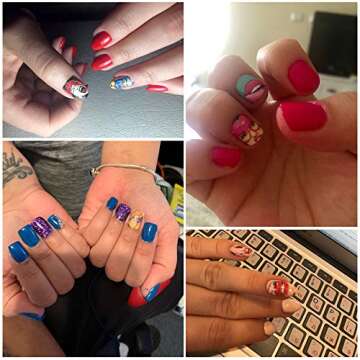 iFancer Nail Stickers Water Transfer Nail Art Decals Trendy Manicure Full Nail Wraps Women Girls Fingers Toes Nail Tattoo Decoration Punk Red Kiss Lips Sexy Girls Pattern Design Nail Art Supplies