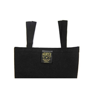 Hustle Pennant Motivational Wool Felt Wall Art - Black and Gold