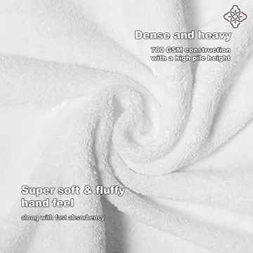 BIOWEAVES 100% Organic Cotton Plush Towel Set - White