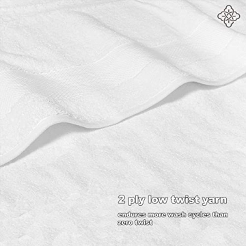 BIOWEAVES 100% Organic Cotton Plush Towel Set - White