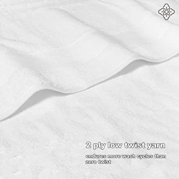 BIOWEAVES 100% Organic Cotton Plush Towel Set - White