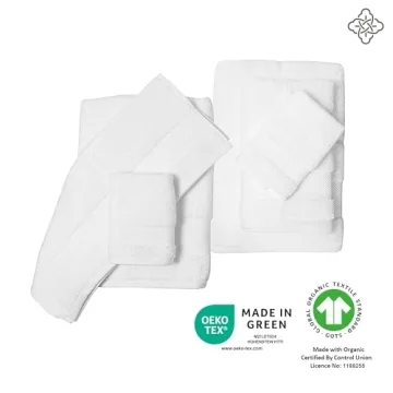 BIOWEAVES 100% Organic Cotton Plush Towel Set - White