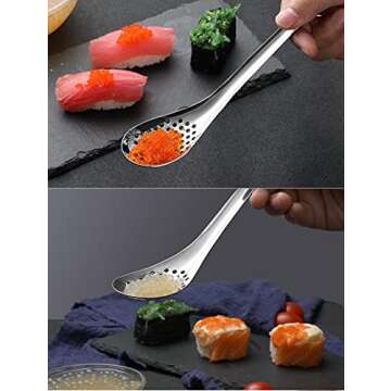 DUEBEL Spherical Caviar Dispenser, Caviar Maker Box, Molecular Gastronomy Kit | 96 Holes Roe Sauce Dispenser with Infuser & Strainer Spoon