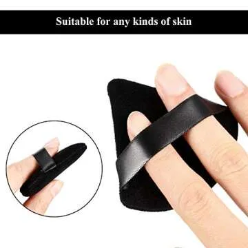 Maitys 12 Pieces Powder Puff Triangle Face Makeup Cosmetic for Loose Powder Soft Body Washable Reusable Foundation Sponge Mineral Wet Dry Makeup Tool(Black, White, Small)