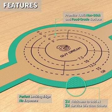 GUYDREMAT Silicone Bread Sling – Food Grade Silicone Baking Mat for Dutch Oven – Heat-resistant Dutch Oven Liner for Sourdough Baking – Easy Cleaning Bread Baking Mat, 2PCs Pack