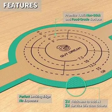 GUYDREMAT Silicone Bread Sling – Food Grade Silicone Baking Mat for Dutch Oven – Heat-resistant Dutch Oven Liner for Sourdough Baking – Easy Cleaning Bread Baking Mat, 2PCs Pack