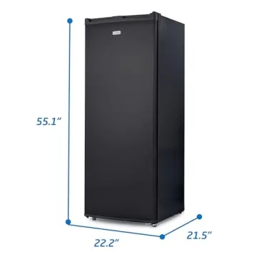 Commercial Cool Upright Freezer 6 Cu Ft with Reversible Door
