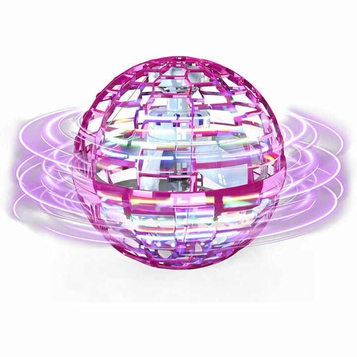 Pink Flying Orb Ball - Fun LED Fidget Spinner for Kids