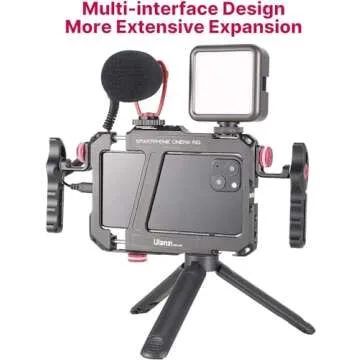 ULANZI Smartphone Video Rig with Handle, LINO Filmmaking Case Aluminum Alloy Phone Video Stabilizer Grip Tripod Mount for Video Maker Videographer with Cold Shoe for iPhone 16 15 Mini Pro Max 8 Plus