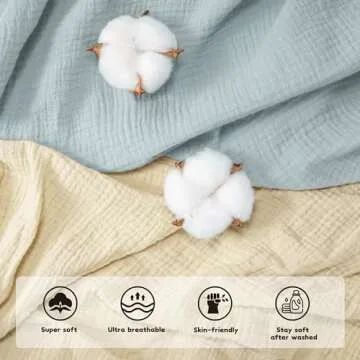 Susurration Muslin Crib Sheets 2Pack 100% Cotton Soft&Breathable Nursery Sheet 28x52inch Baby Fitted Bed Sheets for Standard Crib Mattress&Toddler Bed Mattress (Ice Cream)