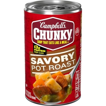 Campbell’s Chunky Savory Pot Roast Soup, 18.8 oz Can - Hearty Meal