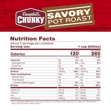 Campbell’s Chunky Savory Pot Roast Soup 18.8 oz Can