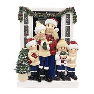 Personalized Family Christmas Ornament - Custom Ornaments for Family of 5