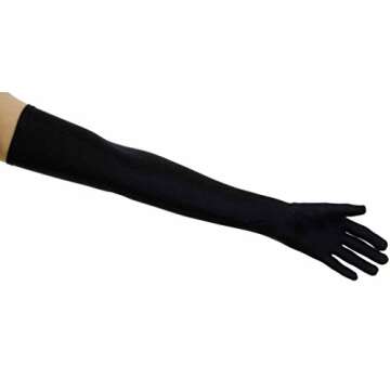Greatlookz Matte Satin Opera Length Gloves for Elegant Events