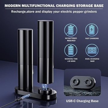 Electric Salt and Pepper Grinders - Perfect Gift Set