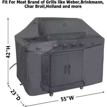 NEXCOVER 55 Inch Waterproof BBQ Grill Cover