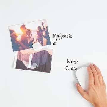 U Brands Magnetic Dry Erase Board Value Pack, 6"x11", Frameless, Includes 3 Magnetic Markers