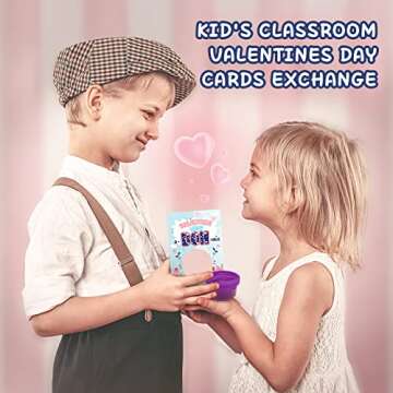 ShyLizard 24PCS Valentine Cards for Kids Classroom School, Colorful Dough Toys with Cards Valentine ...