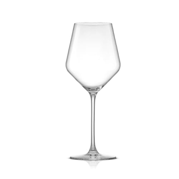 JoyJolt Layla Red Wine Glasses Set of 4 Elegant Durable