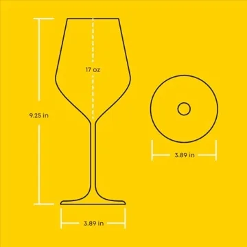 JoyJolt Layla Red Wine Glasses Set of 4 Elegant Durable