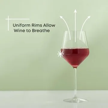 JoyJolt Layla Red Wine Glasses Set of 4 Elegant Durable