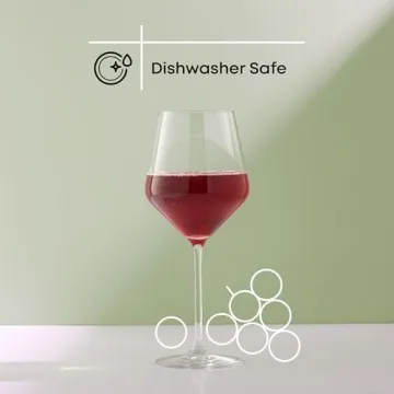 JoyJolt Layla Red Wine Glasses Set of 4 Elegant Durable