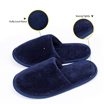 Spa Slippers Closed Toe 12Pairs Disposable Indoor Comfort