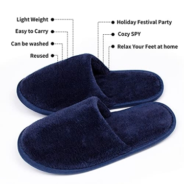 Spa Slippers Closed Toe 12Pairs Disposable Indoor Comfort