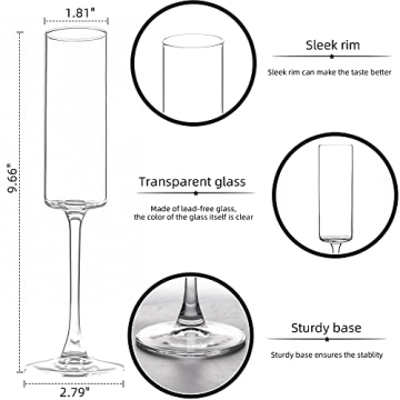 Elegant Set of 12 Champagne Flutes for Celebrations