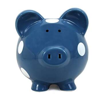 Durable Child to Cherish Polka Dot Piggy Bank for Kids