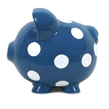 Durable Child to Cherish Polka Dot Piggy Bank for Kids