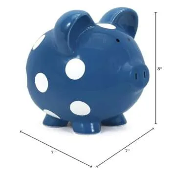 Durable Child to Cherish Polka Dot Piggy Bank for Kids