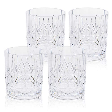 BELLAFORTE Shatterproof Tritan Plastic Short Tumbler, Set of 4, 13oz - Myrtle Beach Drinking Glasses...