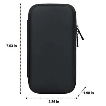 Canboc Electronics Travel Organizer, MacBook Charger Carrying Case, Electronic Accessories Portable Cable Storage Bag for Charging Cords, Power Adapter, MagSafe, USB Hub, Power Bank, Earbuds, Black