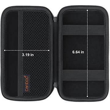 Canboc Electronics Travel Organizer, MacBook Charger Carrying Case, Electronic Accessories Portable Cable Storage Bag for Charging Cords, Power Adapter, MagSafe, USB Hub, Power Bank, Earbuds, Black