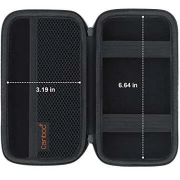 Canboc Electronics Travel Organizer, MacBook Charger Carrying Case, Electronic Accessories Portable Cable Storage Bag for Charging Cords, Power Adapter, MagSafe, USB Hub, Power Bank, Earbuds, Black