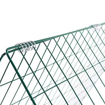 Lymn Cucumber Trellis for Garden - 4 Large Metal A-Frame Supports, 12 Spiral Connectors - Perfect for Growing Climbing Vegetables and Flowers Outdoors - Complete with Plant Clip and U Stakes