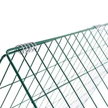 Lymn Cucumber Trellis for Garden - 4 Large Metal A-Frame Supports, 12 Spiral Connectors - Perfect for Growing Climbing Vegetables and Flowers Outdoors - Complete with Plant Clip and U Stakes