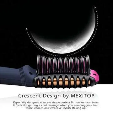 MEXITOP 2 in 1 Hair Straightening Brush – Lightweight & Compact