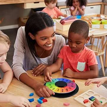 Delizon 8 Inch Color Prize Wheel, Double-Sided 8/16 Slot Spinning Wheel Fortune Game, Holiday Activities, Party, Classroom or Home Education