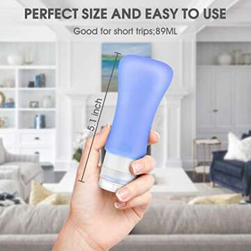 14 Pack Silicone Travel Bottles Set,Leak Proof Travel Size container For Toiletries,Leak Proof Silic...