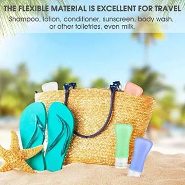 14 Pack Silicone Travel Bottles Set,Leak Proof Travel Size container For Toiletries,Leak Proof Silicone Travel Accessories And Conditioner Bottles,Perfect For Personal Travel (Green)