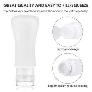 14 Pack Silicone Travel Bottles Set,Leak Proof Travel Size container For Toiletries,Leak Proof Silicone Travel Accessories And Conditioner Bottles,Perfect For Personal Travel (Green)