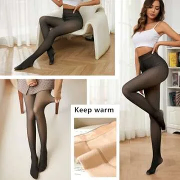 Apriddeo Fleece Lined Tights - Stylish & Warm for Winter