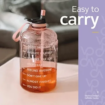 Half Gallon Motivational Water Bottle with Two Lids